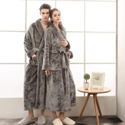 China Wholesale Women's Flannel Bathrobe Pajamas Flannel Luxury Hotel Bathrobe QUICK DRY Long Robe for sale