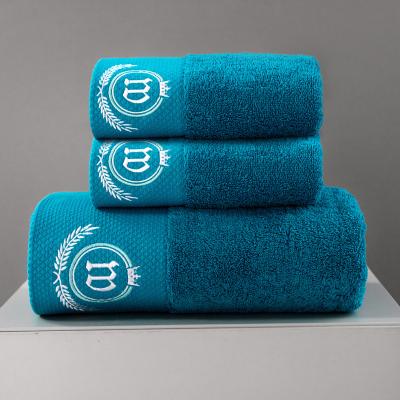 China Custom Logo QUICK DRY 100% Cotton Hand Towel Hotel Quick Dry Face Towel for sale