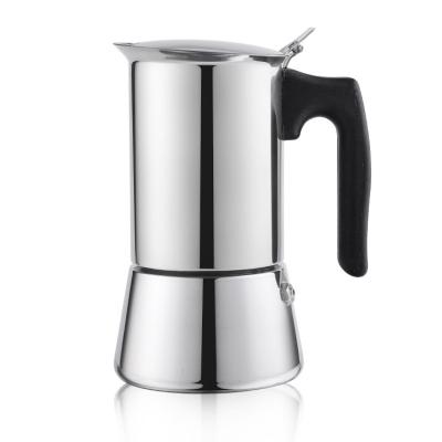 China WITH LID 6 Cup Induction Stovetop Stainless Steel Espresso Coffee Maker for sale