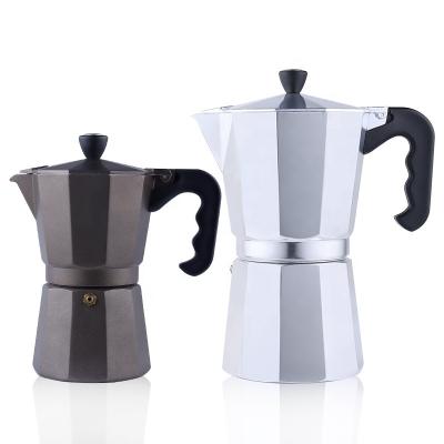 China Outdoor Coffee Pot Espresso Aluminum Food Grade Coffee Makers Hot Moka Pot for sale