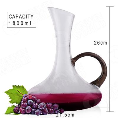 China Modern Wine Decanter - Hand Blown Lead Free Crystal Carafe (750ml) - Red Wine Aerator, Gifts for sale