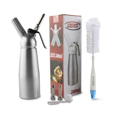 China Sustainable Professional Aluminum Cream Dispenser Whipper 500ml for sale