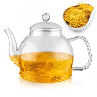 China Sustainable Teapot 1200ml Borisilicate Glass Teapot With Filter for sale