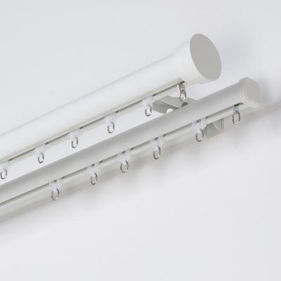 China Minimalist Luxury Curtain Pole Sets Metal Curtain Rod For Window Curtain And Forrail for sale