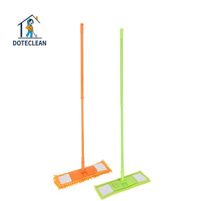 China Sustainable Home Microfiber Ceiling Cleaning Flat Mop Floor Cleaner With 1 Mophead Packing Handle Switch Stainless Steel Bag 1pc/opp for sale