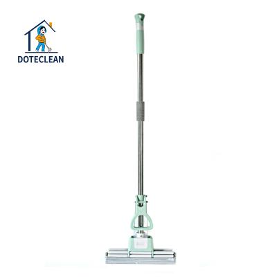 China Sustainable Cheapest Rolling and Self Squeeze Floor Cleaning Magic Sponge 27cm PVA Broom with 1 Mophead Packing Handle Switch 1pc/opp bag for sale