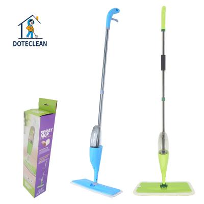 China New 2022 Sustainable Popular Large Capacity Microfiber Magic Rotating Sound Flat Spray Mop For Floor Cleaning for sale