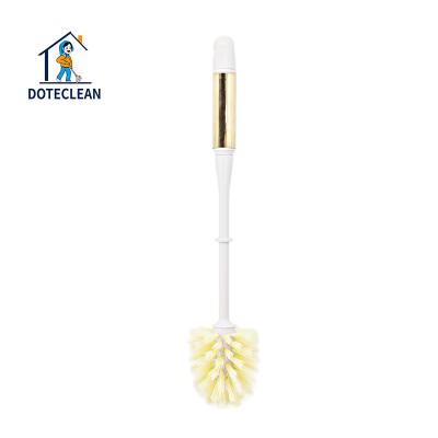 China Sustainable Hot Selling Bathroom Toilet Accessories Low Price High Quality Plastic Long Handle Wash Cleaning Brush Set for sale