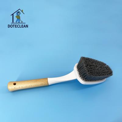 China Sustainable Multifunctional Floor Cleaning Brush With Long Wooden Handle for sale