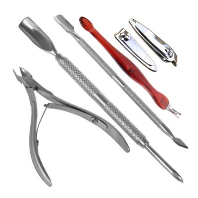 China Durable Art Exfoliating Tools Solingen Scissors Set Nail Scissors Peeling Dead Supplier Nipper Spoon Remover Clipper Push Skin Cuticle Cutter for sale