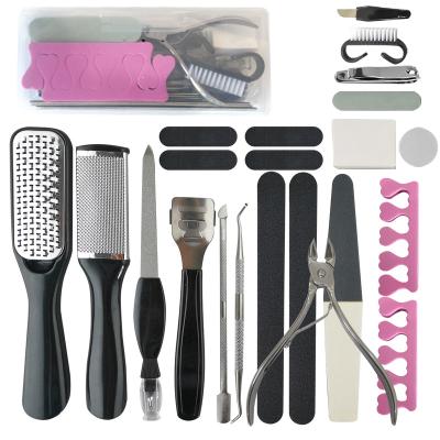 China Eco-friendly 23-Piece Cuticle Beauty Nail Nipper Pedicure Polish Set For Professional Sale for sale