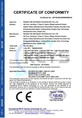 CE - Wuhan The One Micro Technology Co., Ltd.