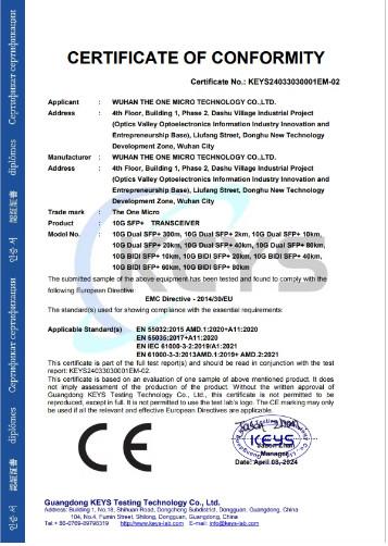 CE - Wuhan The One Micro Technology Co., Ltd.