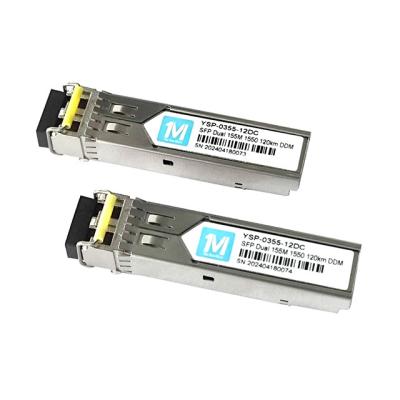 China DDMI 155M Duplex 120km 1550nm LC Connector SMF Fiber Optic Module Pluggable SFP Transceiver for Network Infrastructure for sale