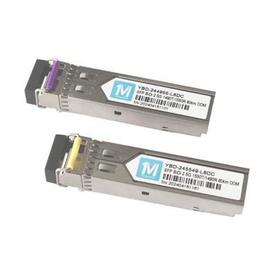 China 2.5G BIDI LC 80km 1490nm/1550nm DDM WDM Simplex Fiber Optic Transceiver SFP Module for speed and Stable Network Connection for sale