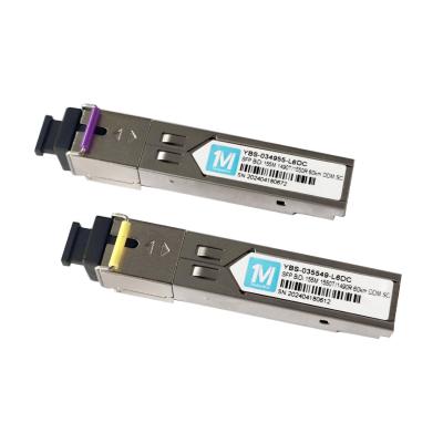 China 3.3V 155M BIDI 60km 1490nm/1550nmn SC Connector DDM WDM Simplex Optical Module Transceiver SFP Module with Network SDK for sale