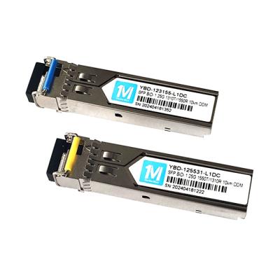 China FTTX 1.25G BIDI 10km 1310nm/1550nm LC Connector DDM WDM Simplex Optical Module Transceiver SFP Module for 4g Network for sale