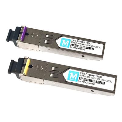 China 155M BIDI 120km 1490nm/1550nm SC Connector DDM WDM Simplex Fiber Optic Transceiver SFP Module with DDM and WDM Functions for sale