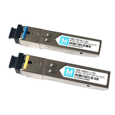 China 1.25G BIDI SC 10km 1310nm/1550nm DDM WDM Simplex Optical Module Transceiver SFP Module for Enhanced Network Performance for sale