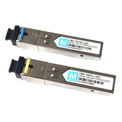 China 1.25G Data Rate 40km Distance BIDI SC Connector DDM WDM Simplex Optical Module Transceiver SFP Module 1310nm/1550nm for sale