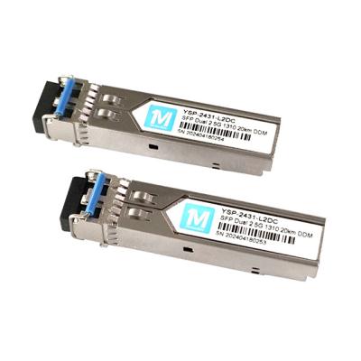 China 3.3V Duplex 10km 1310nm LC Connector DDM 2500BASE SMF Fiber Optic Module Pluggable SFP Transceiver Pluggable Interface for sale