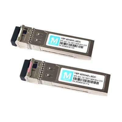 China 10G SFP BIDI 80km 1490nm/1550nm WDM LC Connector DDM Optical Transceiver for Bandwidth Data Center Applications for sale