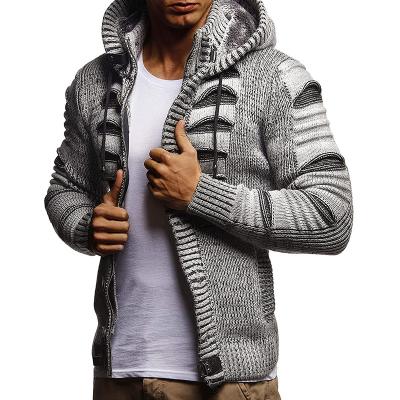 China Anti-Wrinkle Customized 2022 Autumn And Winter Sweater Long Sleeve Solid Color Men Hoodie Casual Knitted Cardigan Men Coat for sale