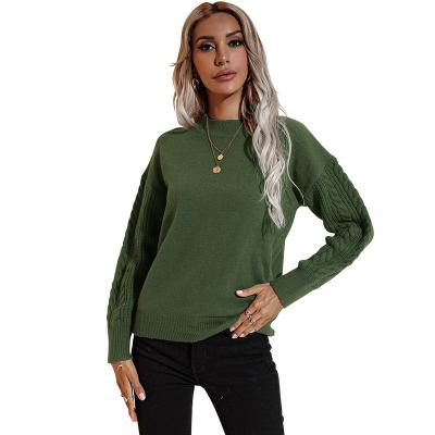 China Jumper Fashion Casual Women Pullover anti-pilling quantity tops custom knitwear ladies long sleeve knit top women sweater for sale