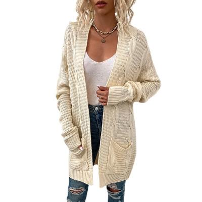 China Anti-wrinkle cloud fashionable oversized crewneck cardigan sweater manufacturer cotton polyester cardigan sweater women custom for sale