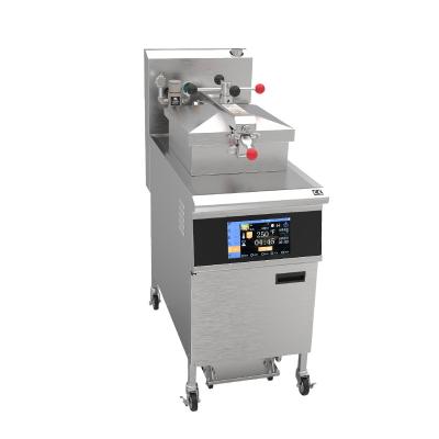 China Smart Touch Panel Elektrische Verticale Kip Broaster Druk Fryer Met Filtratie Te koop