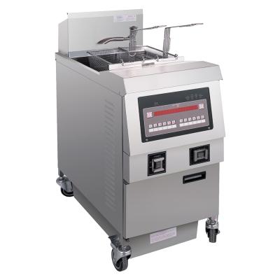 China OFE-321 Electric Digital Computer Panel One Pot Two Baskets Open Deep Fryer With Oil Filtration for sale