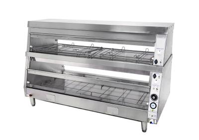 China Horizontal Type Two Layer 220V KFC style Warming Showcase for sale