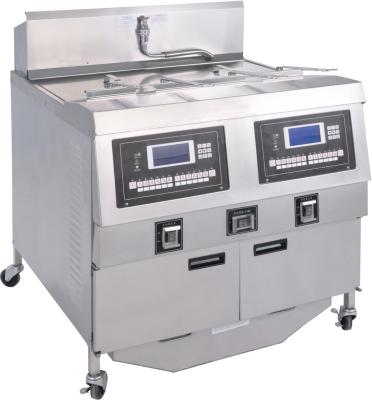 China OFE-322L Electric Chips Commercial With Memory Function Open Style Deep LCD Panel Oil Fryer With Oil Filtration for sale