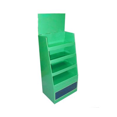 China Display Racks Paper Rack Corrugated Cardboard Cosmetic Display Stand for sale