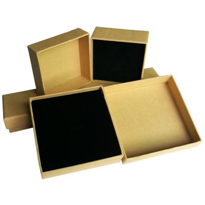 China Handmade Custom Hard Brown Thick Kraft Paper Box Gift Greeting Cards Packing Craft Box for sale