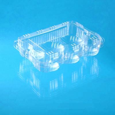 China Kiwi Fruit Packaging Box Disposable 6 Pack Compartment Clear Mangosteen Plastic Fruit Tray for sale