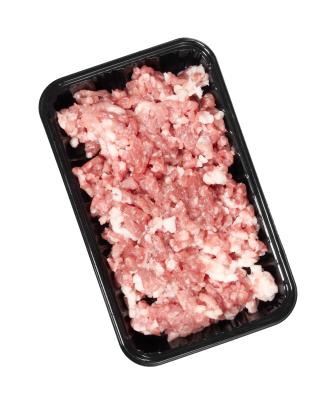 China Agriculture Blister Black Disposable Frozen Beef Lamb Meat PP Blister Plastic Food Tray Seafood Container for sale