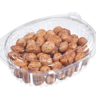 China Transparent Plastic Disposable Food PET Food Container Snack Box Take Out Candy Nuts Storage Packaging Food Container for sale