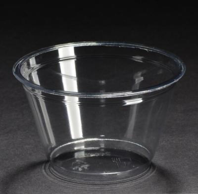 China Food Grade 7oz 200ml Custom Clear Disposable Plastic Packaging Cup Clear PET Dome Lid Sundae Ice Cream Cups for sale