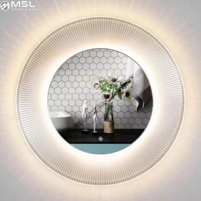 China 2021 Hot Sale Decoration Art Mirror Christmas Vintage Space Illuminated Home Illuminated Luxury Led Mirror for sale