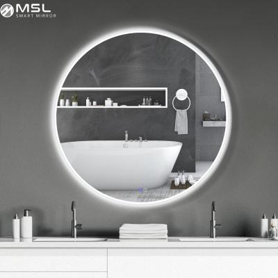 China Magnifying Desk Led Cosmetic Mirror For Makeup With Smart Touch Screen Dimming for sale