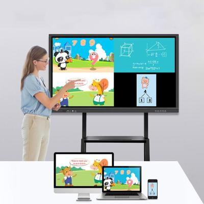 China Facing Touch TV LCD Digital Display Smart Board Cheap Price 55 65 75 86 100 Inch Smart Interactive Whiteboard Digital Blackboard for sale