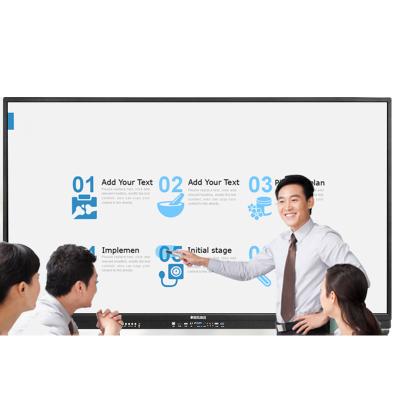 China Meeting 65 75 86 Inch Digital Interactive Whiteboard Smart Board Smart Whiteboard Dots For School Or Office 20 Multi-touch for sale