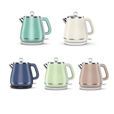 China New Design 360 Degree Stainless Steel 1.8 Liter Travel Quality Water Kettle Low Rotation Electronic Electric Kettle Jug Home Appliances for sale