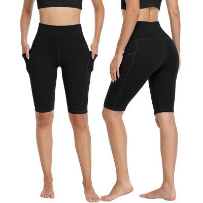 China Factory High Quality Breathable Biker Shorts Spandex Buttery Soft High Waisted Yoga Workout Cycling Shorts Custom Made for sale