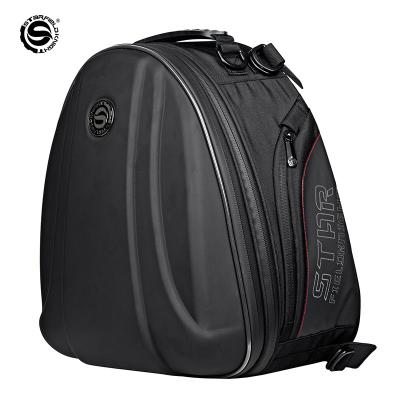 China Motorcycle Large Capacity Motorcycle Extended Rear Shell Stand Bag Seat Bag Waterproof Helmet Backpack Hard Storage Motorcycle Star Field Knight Fashion Tail Bag for sale