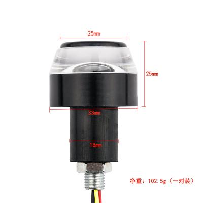 China Aluminum Alloy and PVC Motorcycle LED Handlebar End Turn Signal Light DC 12V White Blue Yellow Red Side Marker Side Marker Hand Lamp for sale