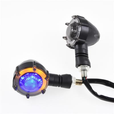 China Super Bright Turn Light+Daytime Light Motorcycle Led Turn Signals Modified Electric Scooter 12v Vintage Dual Colors Led Fog Lamp Work Light for sale