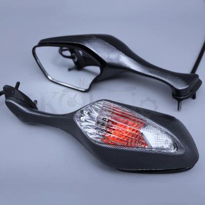 China Mirror Reflector FOR MOTO Street Motorcycle Carbon Black Foldable Rear View Mirror Integrated LED Turn Signal Reflector Glass For CBR1000RR 2019/2020/2022 for sale