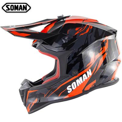 China Cool Motorcycle Protector Motocross Helmet Off Road Bike Country Sloped DAC Racing Cross Bar Mountain Full Face Helmet With Removable Helmet Shield for sale